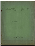 Moe Howard's 27pp. Script Dated October 1938 for The Three Stooges Film ''Flat Foot Stooges'' or ''Fire Picture'' -- Very Good Condition